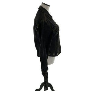 Revolt Jeans Co. Jacket Women's Size Large Long Sleeves Metal Flap Pockets Denim